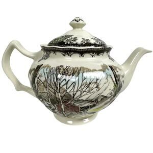 Johnson Bros Friendly Village England Vintage Sugar Maples Teapot-Excellent!